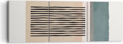 Produktbild von Bild auf Leinwand - Leinwandbild - 3 Teile - Abstraktion Grafik Linien - 90x30cm - Wand Bild - Wanddeko - Wandbilder - Leinwanddruck - Bilder - Wanddekoration - Leinwand bilder - CA90x30-5034