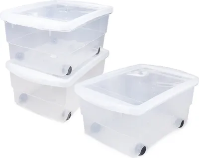 Produktbild von 3x Rollbox mit Deckel 80L stabile Ausführung