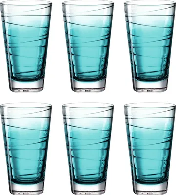 Produktbild von LEONARDO Vario, Türkis, Glas, 6 Stück(e), Kegel, klar, 280 ml