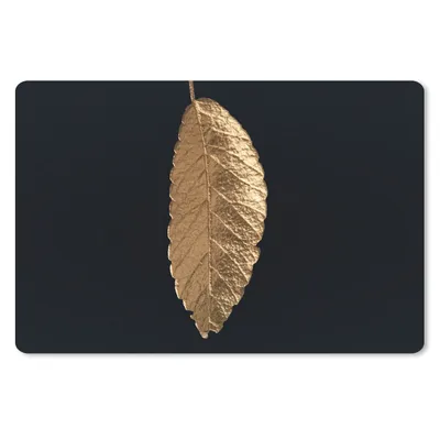 Produktbild von MuchoWow® Mauspad Mousepad Blätter - Schwarz - Gold - Luxus - Natur 27x18 cm - Mousepads - Maus Mat - Pad - Mausunterlage - Büroartikel - Desk Matten