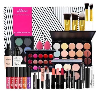 Produktbild von Professionelles Make-up Set 26 Teile Schminkkoffer Kosmetik Lidschatten Lipgloss Geschenkset