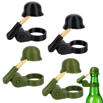 4er-Set Bierflaschenverschlüsse Helm-Design, wiederverwendbar