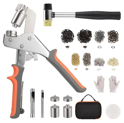 Immagine prodotto di Omgoods - Set di strumenti con pinzette e occhielli di 10 mm e 6 mm