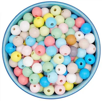 Produktbild von Houten Kettenschnüre, 600 Stück, 8 mm, gemischte Farben, DIY Armbänder, Hobbyschmuck