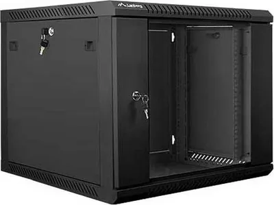 Produktbild von LANBERG Wand- Rack 19 " 9U 600x600mm schwarz (WF01-6609-10B)