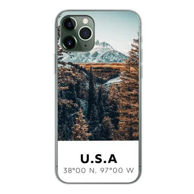 Produktbild von MuchoWow® Handyhülle Schutzhülle Hülle für iPhone 11 Pro Amerika - Berge - Bäume Silikon Softcase Handy Hülle - Handy