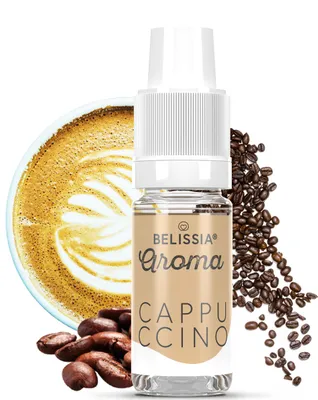 Zdjęcie produktu dla Belissia Food Flavouring Cappuccino - 10 ml wysokiej dawki aromatu - bez kalorii, wegański - do żywności, napojów, shake'ów, twarogu, maszyn do mgły i wielu innych.