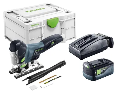 Obrázek produktu pro Akumulátorová pendlová přímočará pila Festool PSC 420 EB-Basic 18 V 120 mm Brushless + 1x akumulátor 5,0 Ah + nabíječka + Systainer