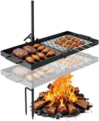 Productafbeelding van Grillrooster voor Vuurschaal - Draaibaar en Verstelbaar