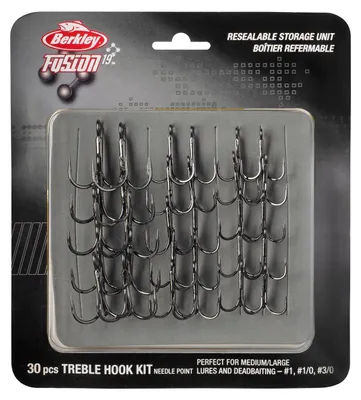 Produktbild von Berkley Fusion19 Treble Kit Big - 30 Drillingshaken im Set