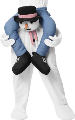 Produktbild von Huckepack-Kostüm Schneemann - weiß/blau