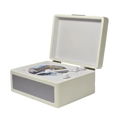 Produktbild von Tekoo Tragbarer CD-Player, Bluetooth 5.0 mit Akku, Stereo Lautsprecher, Sanyo Laser & USB, TF-Karte, AUX, Weiß