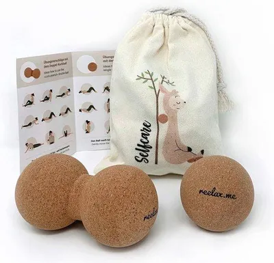 Productafbeelding van Famanu Massageballen Set, 2 stuks - Antibacterieel, ideaal voor zelfmassage en fasciatherapie