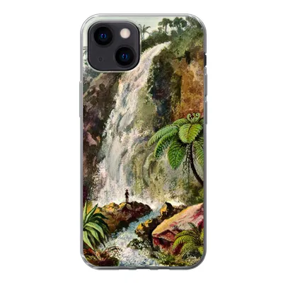 Produktbild von MuchoWow® Handyhülle Schutzhülle Hülle für iPhone 13 mini Wasserfall - Kunst - Alte Meister Silikon Softcase Handy Hülle - Softcase