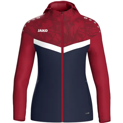 Immagine prodotto di Jako Iconic Giacca con cappuccio Donna - Navy / Chilli Red