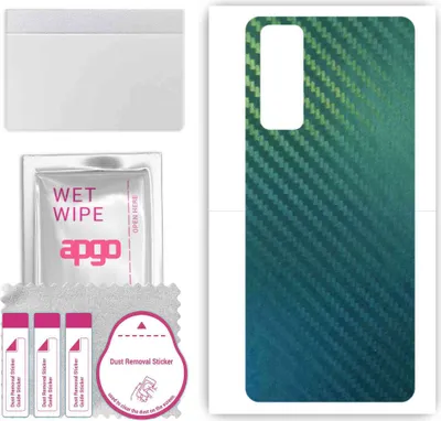 Produktbild von apgo Rückseite Schutzfolie, Skin, kompatibel mit Vivo Y76s, Hinten Displayschutzfolie aus Vinylfolie, kratzfest, einfache Montage - Kohlenstoff-Chamäleon CAKA1
