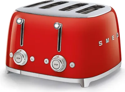 Produktbild von Smeg Tsf03rdeu Broodrooster 4 Sleuven 4 Sneden Rood