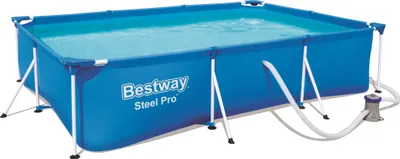 Produktbild von BESTWAY Steel Pro Frame-Pool-Set mit Gestell, blau, TriTech/Stahl, 300x201x66cm, mit Filterpumpe