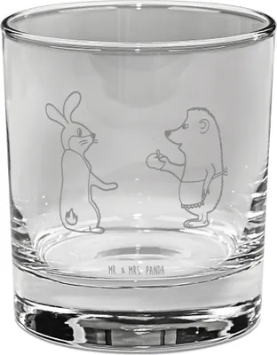 Produktbild von Mr. & Mrs. Panda gravur glas Hase Igel - Transparent - Geschenk, Liebe Spruch, Longdrinkglas, Tumbler, Trennungsschmerz, Ginglas, Cocktailglas, für Gin, Trösten