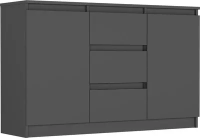 Obrázek produktu pro Framire Komoda 120cm skříňka zásuvky police R-120-S3 antracit