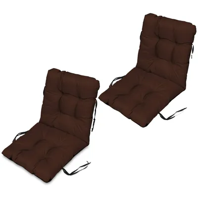 Produktbild von Famanu Stuhlkissen Set 2 Stück - 48x96 cm - für Innen und Außen - Braun