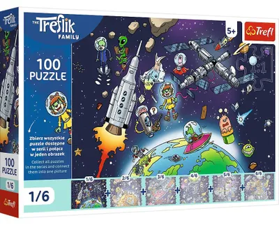 Immagine prodotto di Puzzle da 100 pezzi "Treflinka nello spazio" - Trefl