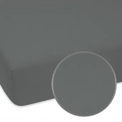 Produktbild von Designpremium Jersey Spannbettlaken Dunkelgrau 100x200 cm