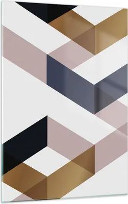 Produktbild von Bilder auf glas - Einteilig - Abstraktion Muster Diamant - 50x70cm - Glasbilder - Wandbilder - Bilder - zum Aufhängen bereit - Wanddekoration aus Glas - Glas Bilder - Wandbild auf Glas - GPA50x70-4311