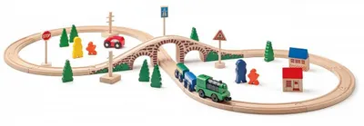 Produktbild von Woody Woody Eisenbahnset mit elektr. Lokomotive im Fass