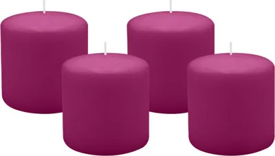 Produktbild von 4er Set Adventskranzkerzen Brombeere Ø 100 x 100 mm