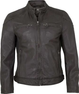 Produktbild von Gipsy by Mauritius - Herren Lederjacke Lammnappa anthracite : 3XL