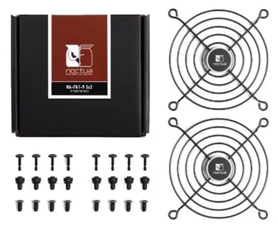 Produktbild von Lüftergitter Noctua NA-FG1-9 Sx2, 92 mm, 2 Stück, Schwarz