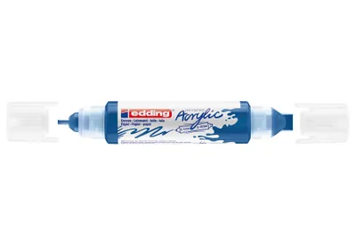 Produktbild von Edding 5400 Acryl 3D Double Liner, Blau, Blau, Weiß, Fein / Extradick, 2 mm, 1 cm, Tinte auf Wasserbasis