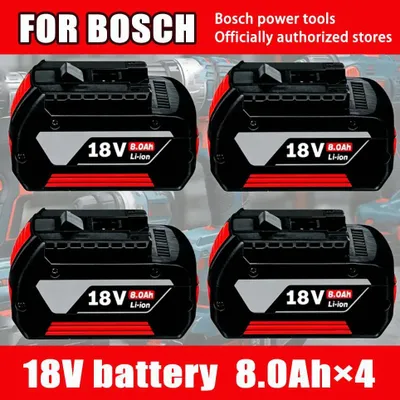 Zdjęcie produktu dla Akumulator do elektronarzędzi 18V - akumulator zamienny BAT609, BAT618, GBA18V80 - litowo-jonowy - 8,0Ah, 8000mAh - do bezprzewodowych elektronarzędzi - zestaw 4 sztuki