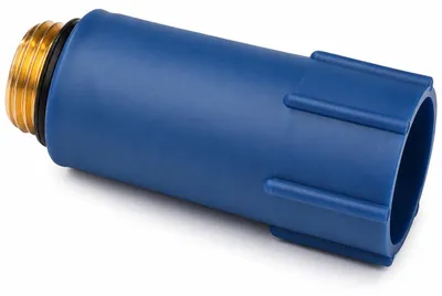 Produktbild von BADfabrik24 Baustopfen m. MS-Gewinde DN 15 (R 1/2), blau = Kaltwasser, KI-generiertes Bild