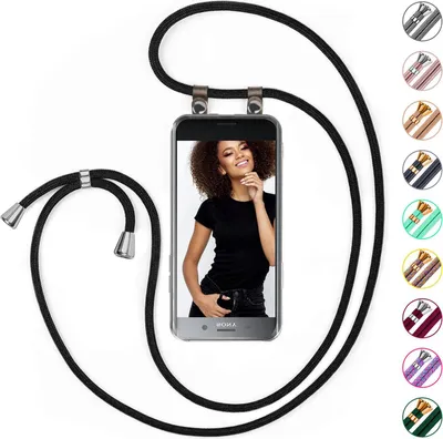 Produktbild von UMHÄNGEHÜLLE + KORDEL für Sony Xperia XZ Premium, Farbe:Shiny Grey