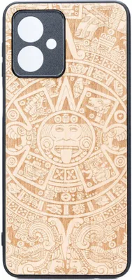 Produktbild von Holzhülle Bewood Aniegre Aztekischer Kalender für Motorola Moto G54 5G