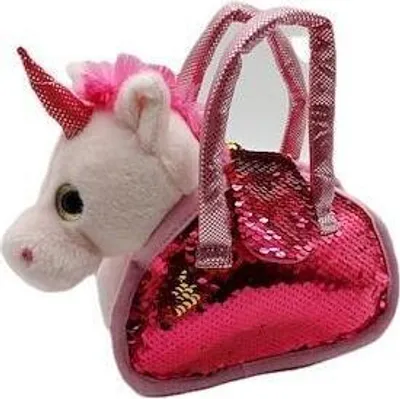 Produktbild von Plüsch-Einhorn in einer Tasche