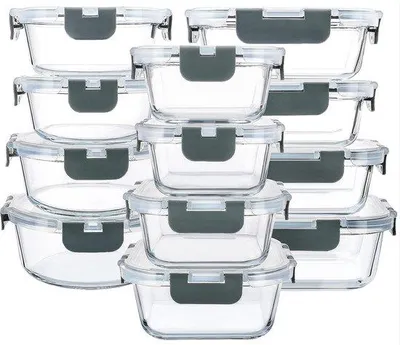 Produktbild von Famanu Aufbewahrungsboxen aus Glas, 12 Stück