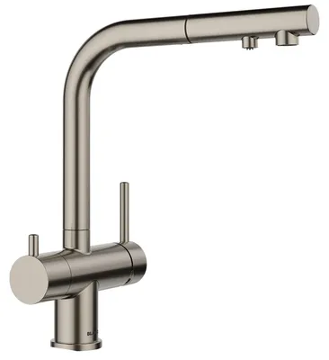 Produktbild von Blanco Küchenarmatur mit Handbrause und Filterfunktion FONTAS-S II satin platinum 527715