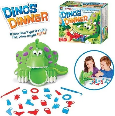 Produktbild von Dinno's Dinner - Spannendes Aktionsspiel für Kinder und Erwachsene, Dino fangen und Schätze zurückholen