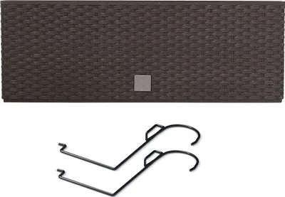 Produktbild von nabbi Kunststoff-Balkonpflanzentopf DRC600W 58 cm - braun