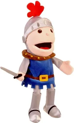 Image de Fiesta Crafts Marionnette à main chevalier - bouche mobile - Jouets de marionnettes
