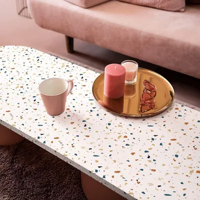 Produktbild von Famanu Möbelsticker Terrazzo-Effekt - Selbstklebende Vinyl Wanddekoration