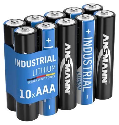 Produktbild von Ansmann 1501-0010, Einwegbatterie, AAA, Lithium, 1,5 V, 10 Stück(e), Schwarz