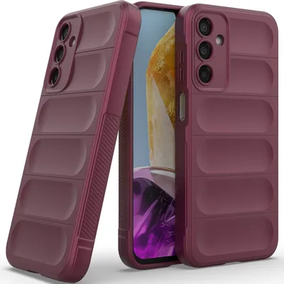Produktbild von Handyhülle für Samsung Galaxy M15 Weich TPU Silikon Stossfest Anti-rutsch Hülle bordeaux