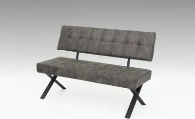 Produktbild von Sitzbank Polsterbank - David S - Kunstleder Vintage Braun 140 x 45 cm
