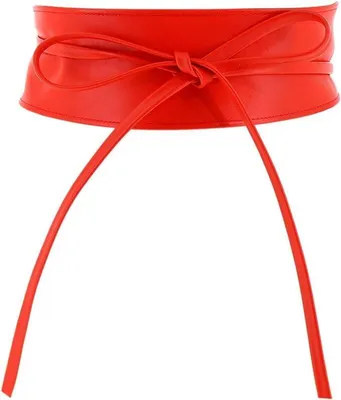Produktbild von STILVORA Taillengürtel Damen Gürtel – Breit, Schleife, Zwei Runden, Taillengürtel, Kleid Accessoire, Eleganter Bindegürtel, Mode, Taille Betonend & Stylisch, Rot