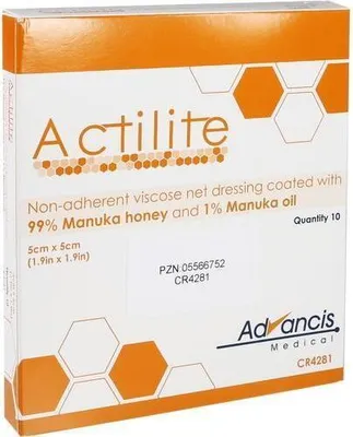 Produktbild von Actilite 5x5 cm Honig Wundauflage 10 St