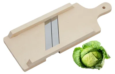 Produktbild von Handbetriebene Küchenschneidemaschine FÜR KOHL 40 cm Holzreibe 2 STAHLMESSER